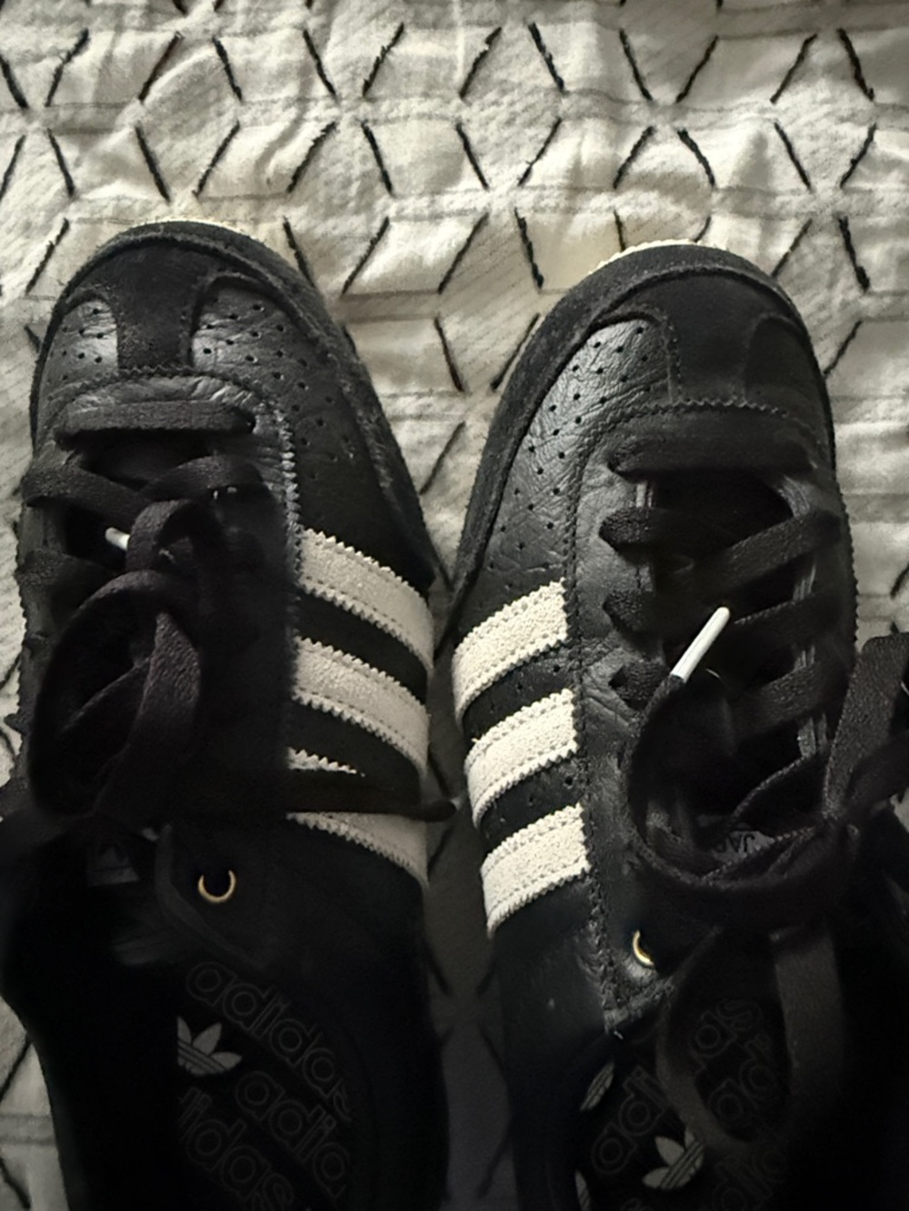 adidas Japan Black with White Stripes Retro Low-Top Sneakers - Picture 3 of 7